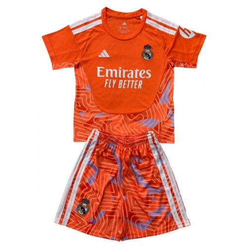 Divisa Portiere Real Madrid 2026-27 Maniche Corte Arancia - Bambino Divisa Portiere Real Madrid 2026-27 Maniche Corte Arancia - Bambino