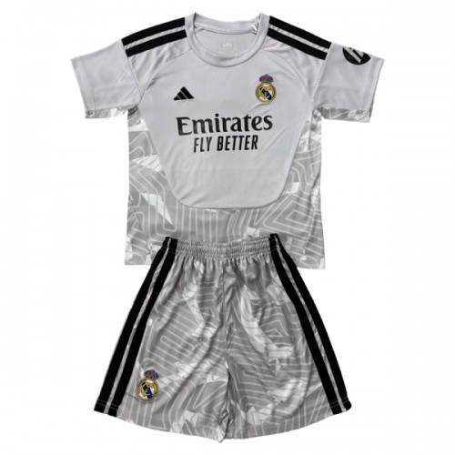 Divisa Portiere Real Madrid 2026-27 Maniche Corte Grigia - Bambino Divisa Portiere Real Madrid 2026-27 Maniche Corte Grigia - Bambino