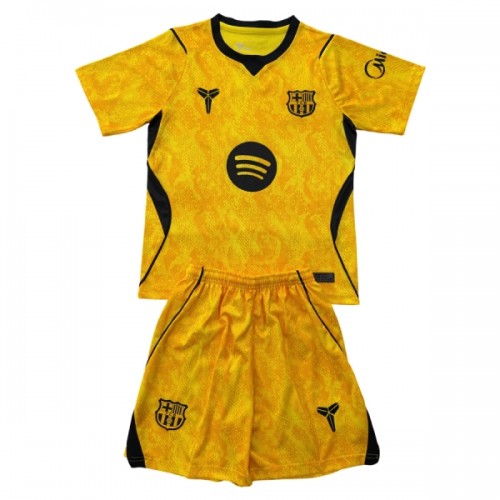 Divisa Portiere Barcellona Secondo 2026-27 Maniche Corte Gialla - Bambino Divisa Portiere Barcellona Secondo 2026-27 Maniche Corte Gialla - Bambino